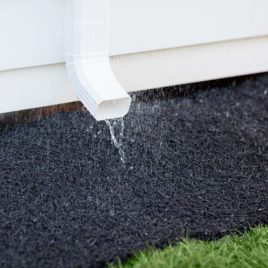 drain from runoff to prevent puddles